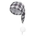 ATIENUBEE Christmas Xmas Party Fashion Adjustable Fringe Nightcap Plaid