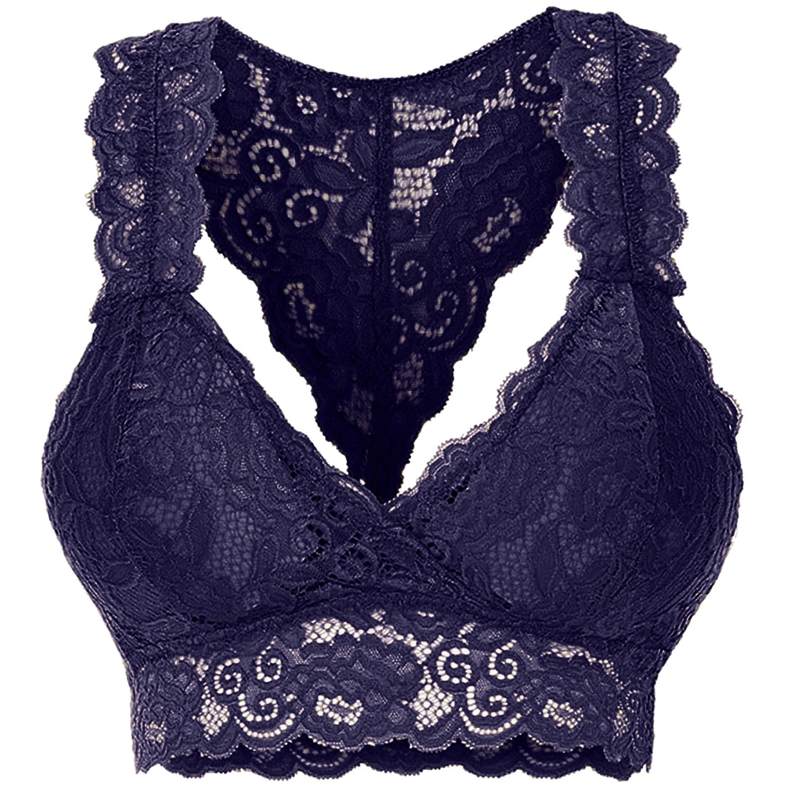 ATIENUBEE Lace Bras For Women Plus Size Vest Crop Wire Bra Lingerie ...