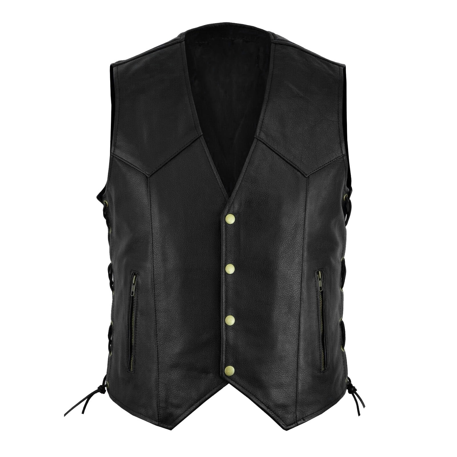 ATIENUBEE Leather Vest for Men Fashion Casual Solid Color Vests