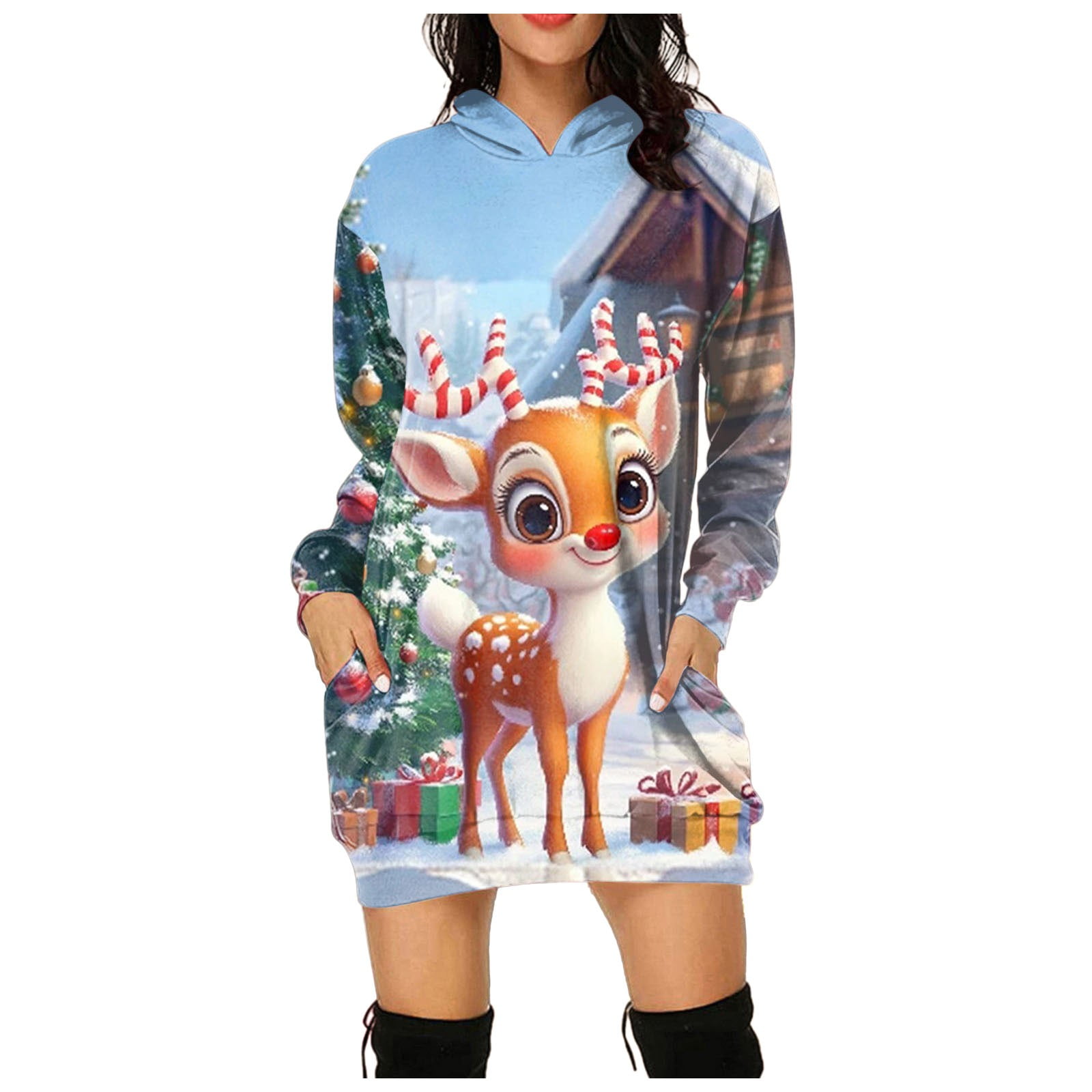 ATIENUBEE Long Sleeve Dresses for Women Able Dress for Women Vintage