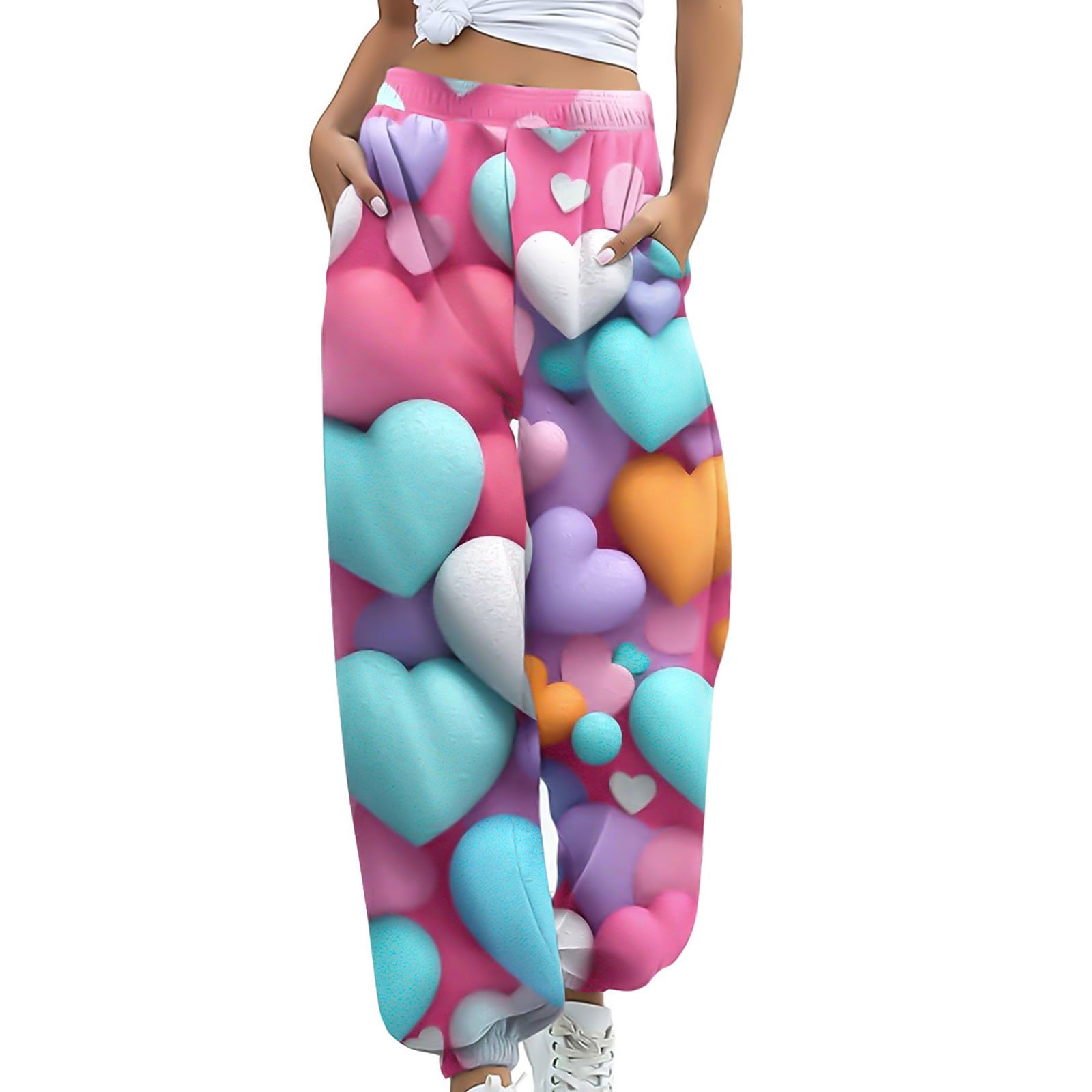 ATIENUBEE Pants For Women Casual Valentines Day Dress Pants Women
