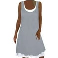 ATIENUBEE Sleeveless Dresses For Women Tank Dress Spring Loose Crew