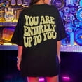 thumbnail image 1 of ATIXEL Oversized T Shirts For Women Plus Size Slogan Graphic Drop Shoulder Short Sleeve Tops Summer Loose Tees, 1 of 6