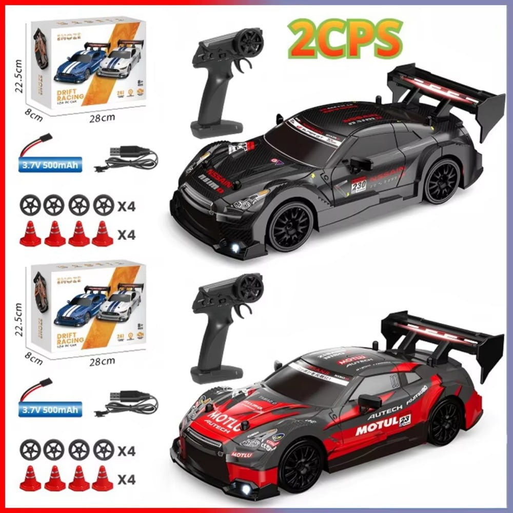 ATJIA 1:24 Scale RC Drift Car 30KM/H 4WD 2.4GHz Remote Control Cars with LED Light High Speed RC Racing Cars Toy Gift