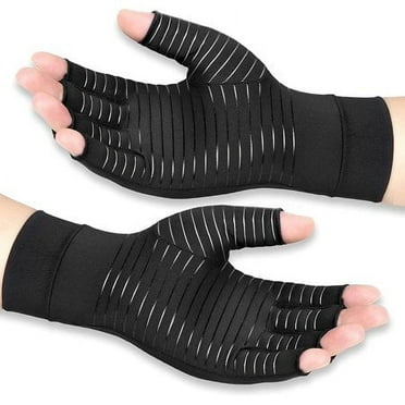 ATJIA 1 Pair Arthritis Gloves Compression Gloves for Women Men Copper Gloves for Arthritis Carpal Tunnel Wrist Brace