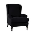 thumbnail image 1 of ATJIA 1 Piece Wingback Chair Covers Velvet Plush Wing Chair Slipcover Wing Back Chair Slipcovers Sofa Cover, 1 of 7