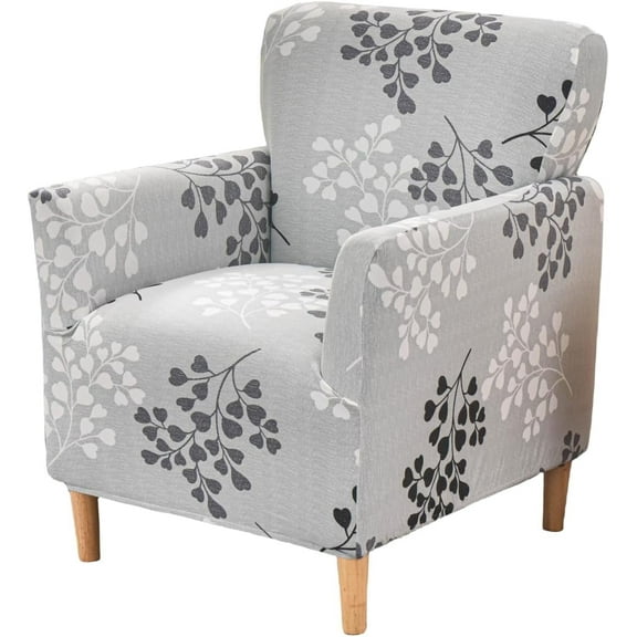 ATJIA Armchair Slipcover 1-Piece Stretch Chair Covers with Arms Printed Soft Accent Chair Cover Anti-Slip Slipcovers for Living Room