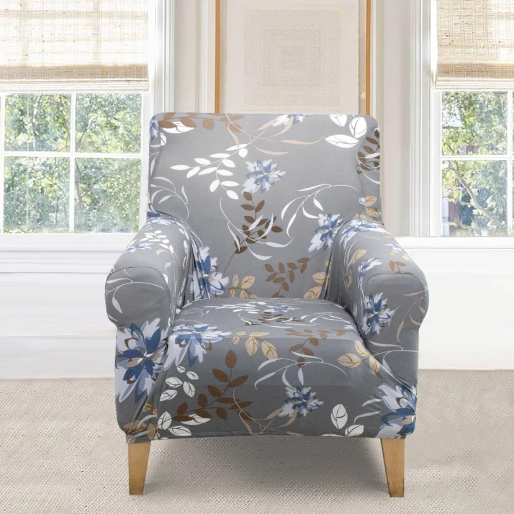 ATJIA Banquet Armchair Slipcover Printed Chair Covers with Arms Stretch Club Chair Slipcover Soft Armchair Sofa Covers for Living Room