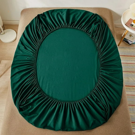 ATJIA Cotton Fitted Sheet with Elastic Bands Non Slip Adjustable Mattress Covers for Single Double King Queen Bed140/160/200cm