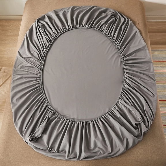 ATJIA Cotton Fitted Sheet with Elastic Bands Non Slip Adjustable Mattress Covers for Single Double King Queen Bed140/160/200cm
