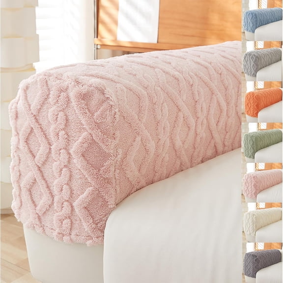 ATJIA Couch Arm Covers Set of 2 Arm Chair Covers Stretch Sofa Armrest Protectors with Non-Slip Grip for Recliner/Loveseat/Sectional