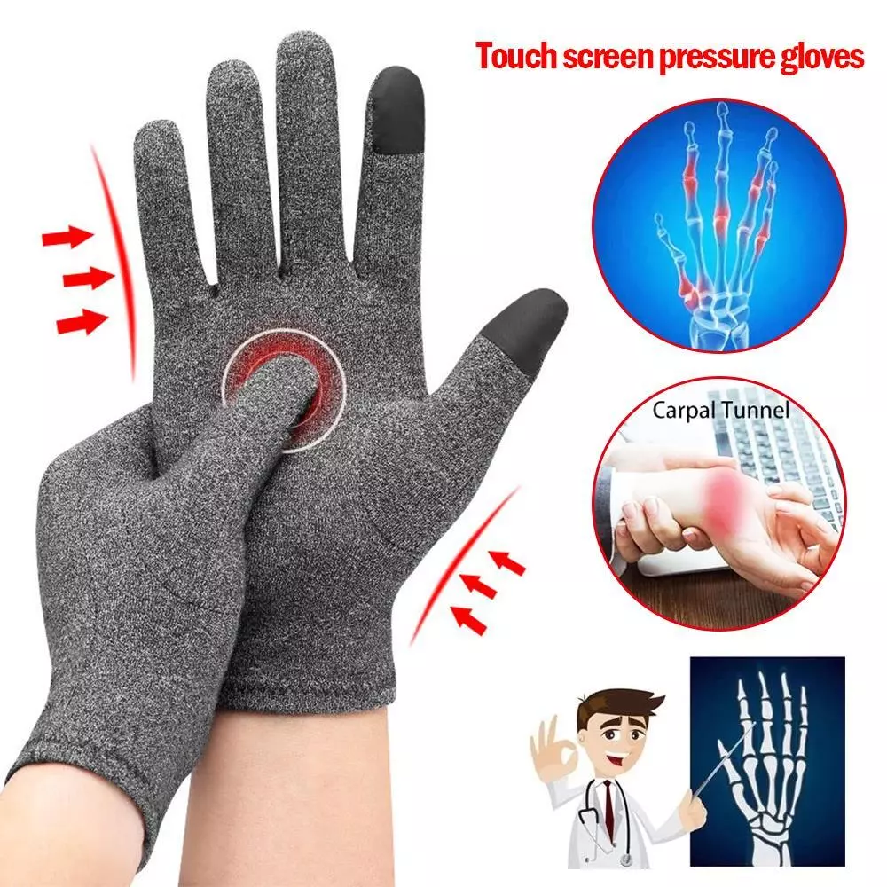 ATJIA Full Compression Gloves Touch Screen Full Finger Glove Rheumatoid Arthritis Hand Support for Women Men for Joint Wrist Thumb Pain