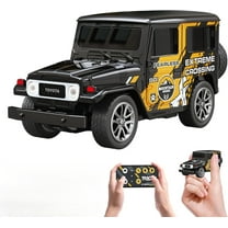 ATJIA Mini Alloy Remote Control Car with LED Lights 1:64 Scale 2.4Ghz Remote and App Control Toy Car