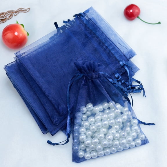ATJIA Package Christams Gift Bags 100pcs Organza Drawstring Bags 6 x 9 inches Party Favors Gift Mesh Bags Pouches