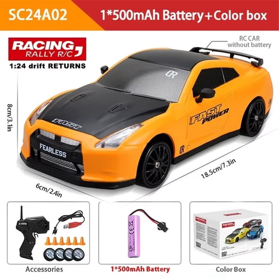 ATJIA RC Drift Car 1/24 4WD 2.4GHz 30KM/H High Speed AE86 Racing Sport Toy Car with LED Lights Racing and Drift Wheels