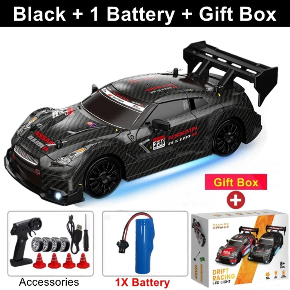 ATJIA RC Drift Car 1:24 Remote Control Cars 2.4GHz 4WD High Speed 30 KM/H Drift RC Cars with LED Light and Drifting Tires Racing Car