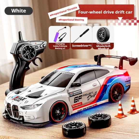 ATJIA RC Drift Car 1:24 Scale Remote Control Car 2.4GHz 4WD 20KM/H High Speed RC Cars with LED Light