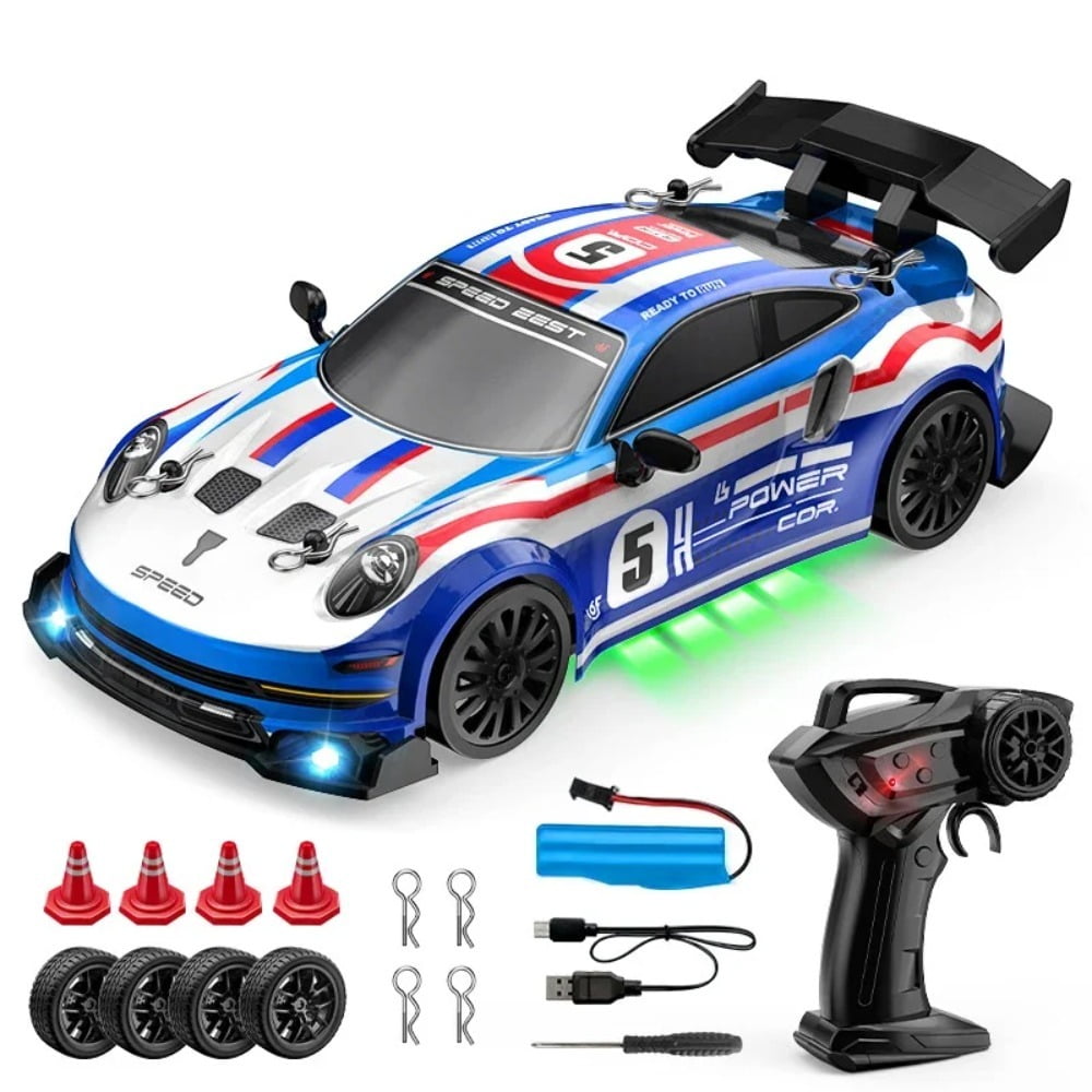 ATJIA RC Drift Car Toys Remote Control Drift Cars 2.4GHz 1:24 4WD High Speed RC Drift Car with LED Lights