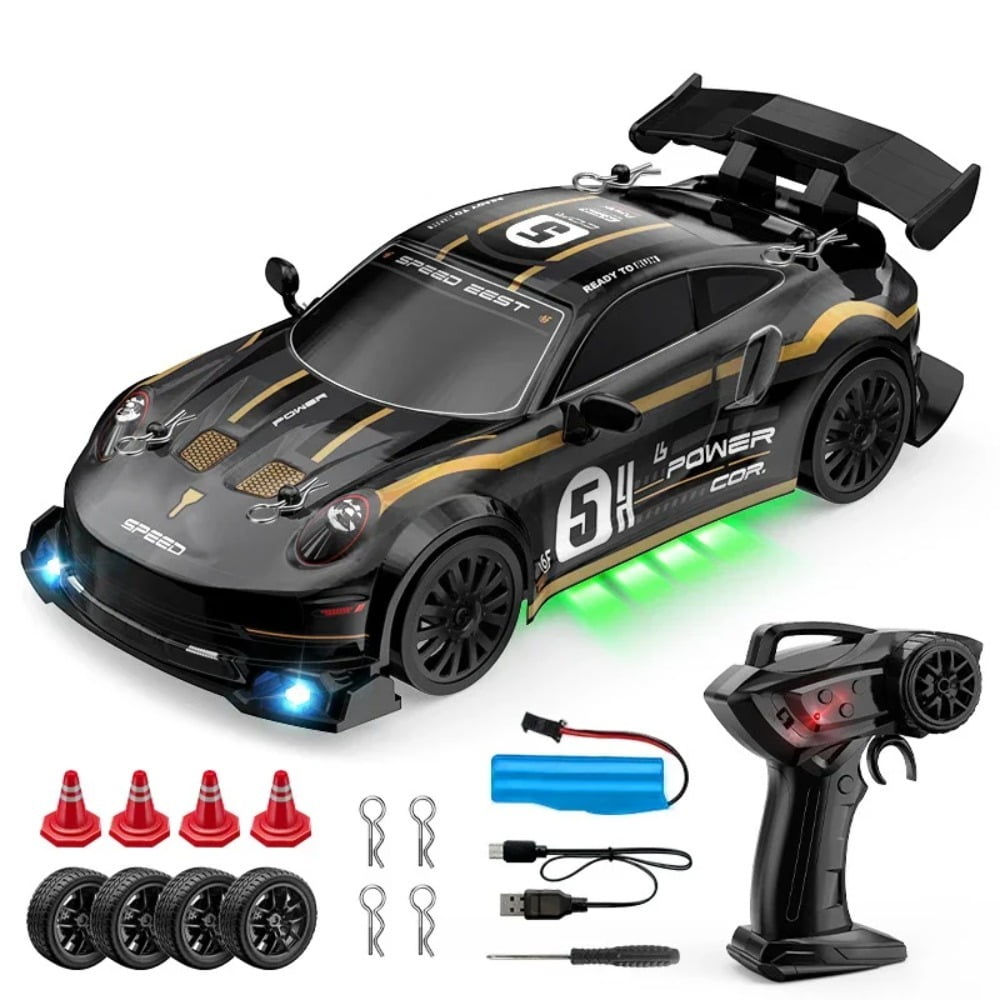 ATJIA RC Drift Car Toys Remote Control Drift Cars 2.4GHz 1:24 4WD High Speed RC Drift Car with LED Lights