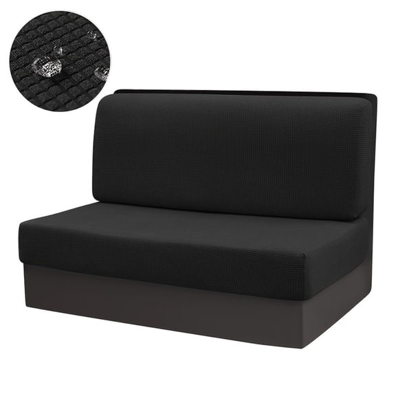 ATJIA RV Dinette Cushion Covers Stretchable Loveseat Sofa Furniture Protector Elastic Camper Cushion Slipcoversfor RV Camper Car Bench