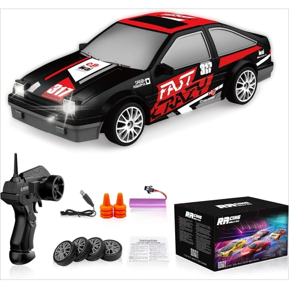 ATJIA Remote Control Car RC Drift Car 2.4GHz 1:24 Scale 4WD 15KM/H High Speed Drifting Tire Racing Sport Toy Car