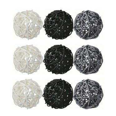 ATJIA Round Wicker Balls Wicker Rattan Balls Decorative Balls Wedding Christmas Party Table Centerpieces Bowls Vase Fillers Ornament