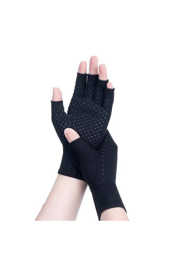 ATJIA Sport Compression Gloves for Women Men Fingerless Hand Compression Gloves Outdoor Running Gloves for Typing Driving and Work