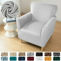 ATJIA Stretch Chair Covers Banquet Armchair Slipcovers Velvet Armchair Sofa Covers Chair Slipcover Anti-Slip for Living Room