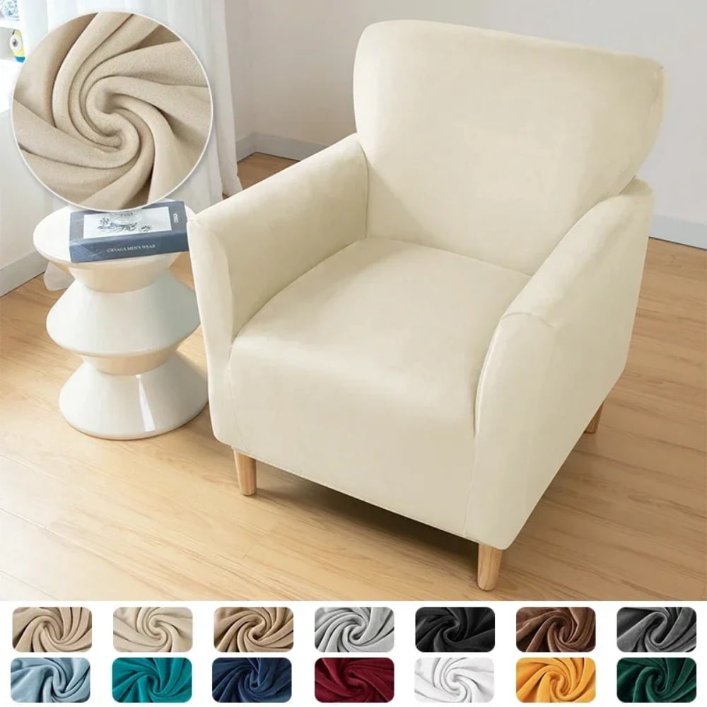 ATJIA Stretch Chair Covers Banquet Armchair Slipcovers Velvet Armchair Sofa Covers Chair Slipcover Anti-Slip for Living Room