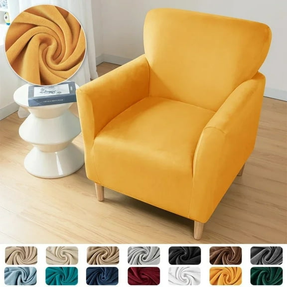 ATJIA Stretch Chair Covers Banquet Armchair Slipcovers Velvet Armchair Sofa Covers Chair Slipcover Anti-Slip for Living Room