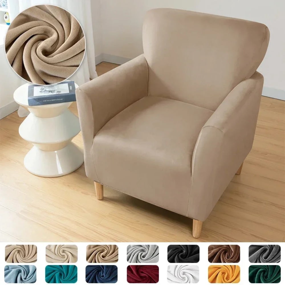 ATJIA Stretch Chair Covers Banquet Armchair Slipcovers Velvet Armchair Sofa Covers Chair Slipcover Anti-Slip for Living Room