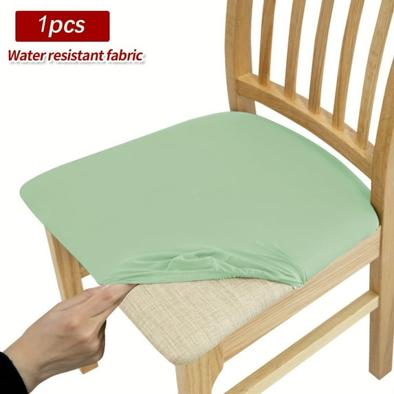 ATJIA Stretch Dining Chair Covers Velvet Chair Seat Covers Washable Seat Cushion Slipcover Chair Cover for Dining Room (1/4/6 Pcs) 