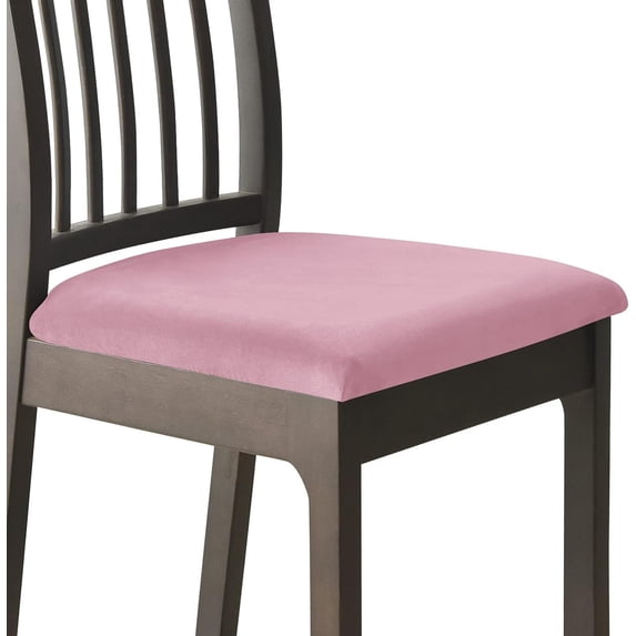 ATJIA Velvet Chair Seat Covers Soft Stretch Seat Covers for Dining Room Kitchen Chair Seat Protector with Strap(2/4/6/8 Pack)