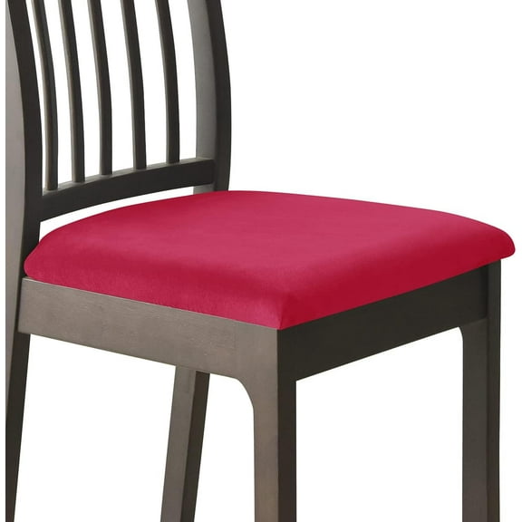 ATJIA Velvet Chair Seat Covers Soft Stretch Seat Covers for Dining Room Kitchen Chair Seat Protector with Strap(2/4/6/8 Pack)