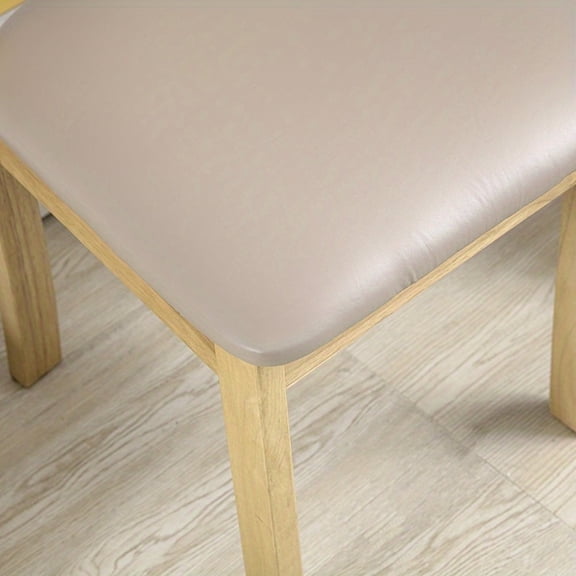 ATJIA Waterproof Seat Covers for Dining Room Chairs Stretch PU Leather Chair Seat Slipcovers Dining Chair Covers