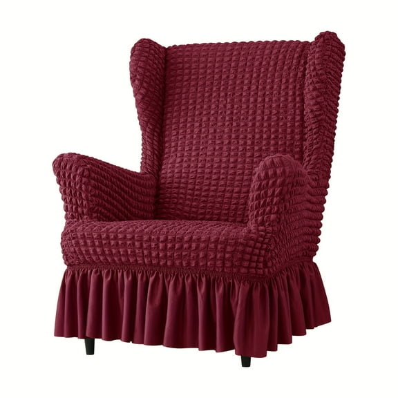 ATJIA Wing Back Armchair Slipcover Armchair Covers 1 Piece Sofa Couch Cover Furniture Protector with Skirt