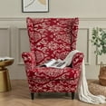 thumbnail image 1 of ATJIA Wingback Chair Slipcover 2-Piece Stretch Wingback Chair Sofa Slipcover Armchair Cover Couch Soft with Elastic Bottom, 1 of 11