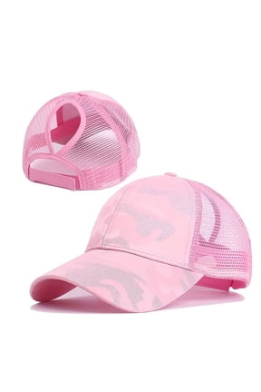 Womens Ponytail Hat Baseball Cap Adjustable Criss Cross Baseball Cap High Bun Men Quick Drying Trucker Hats 