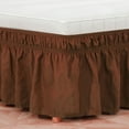 thumbnail image 1 of ATJIA Wrap Around Bed Skirt Three Fabric Sides Elastic Dust Ruffled 15 Inch Drop Easy to Install Fade Resistant, 1 of 13