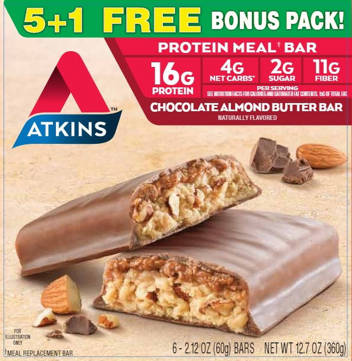 Find Your Perfect ATK Meal Bar 6pk-2.12 Chocolate Almond Butter -  Walmart.com