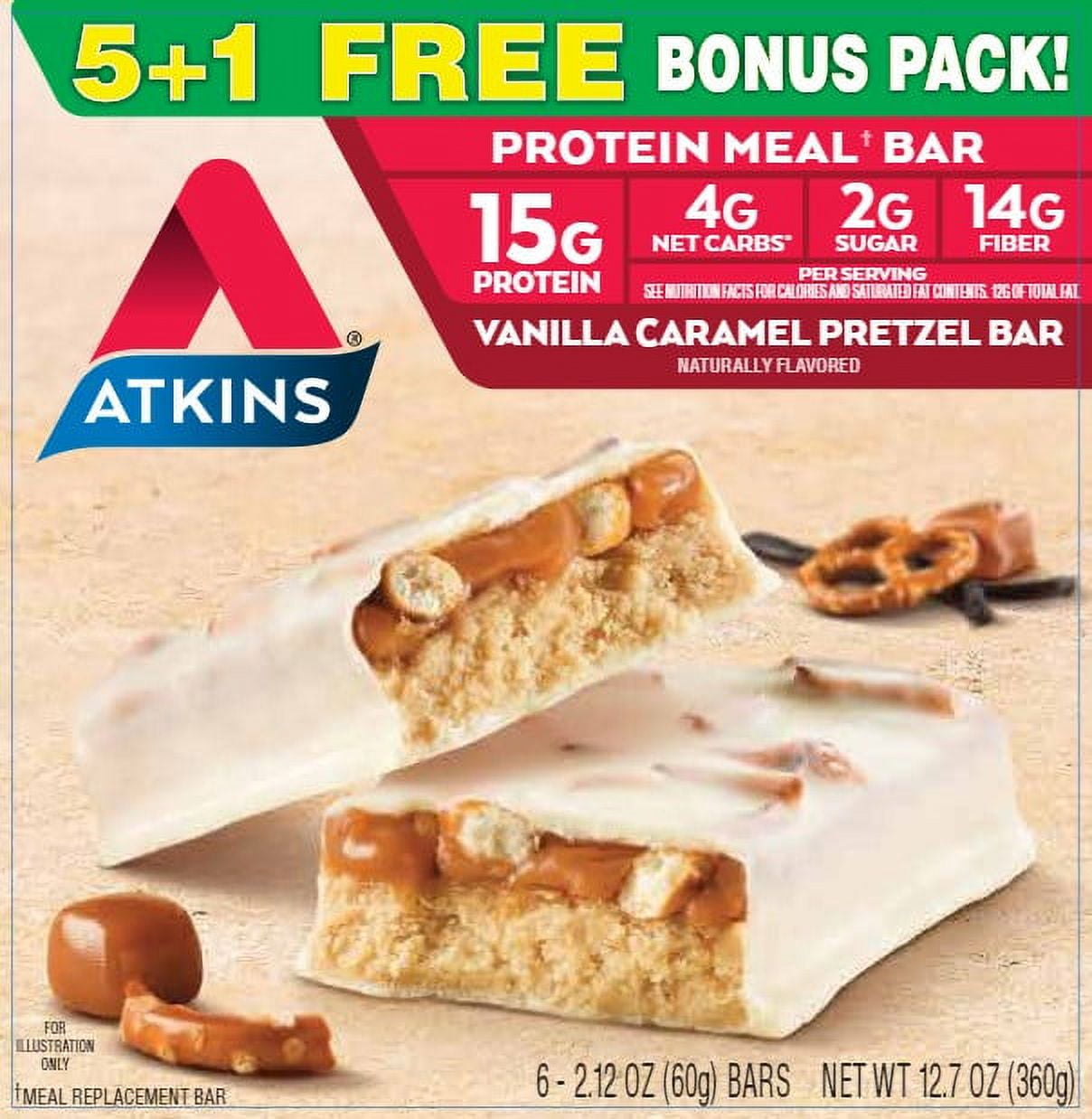 ATK Meal Bar 6pk-2.12oz Vanilla Caramel Pretzel - Walmart.com