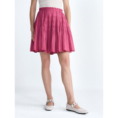 Women’s Tiered Cotton Skirt, Sizes XS-4X