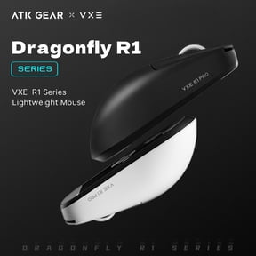 ATK VXE R1 SE+ Gaming Mouse, High-Precision PAW3395 SE Sensor,18000 DPI, 55g Lightweight, Tri-Mode 2.4G/BT5.0/USB-C, Laptops/PC/Mac
