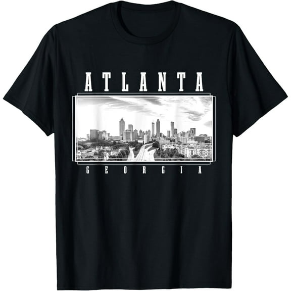 ATL Atlanta Skyline Georgia USA America Vintage Souvenir T-Shirt