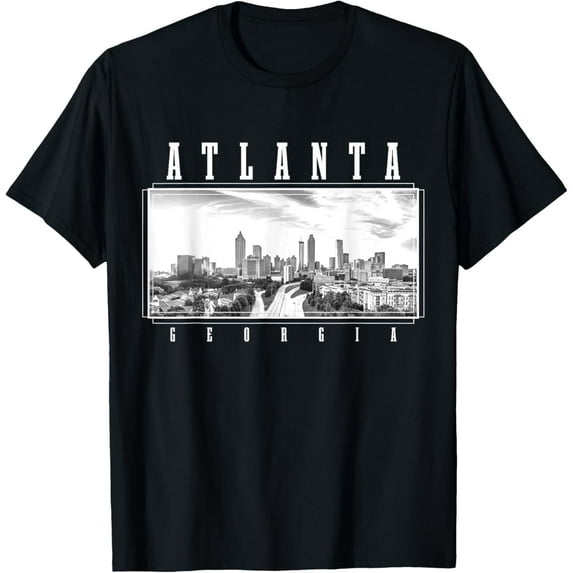 ATL Atlanta Skyline Georgia USA America Vintage Souvenir T-Shirt