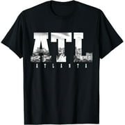 ATL Atlanta Skyline Pride Black & White Vintage Georgia T-Shirt Black 4X-Large