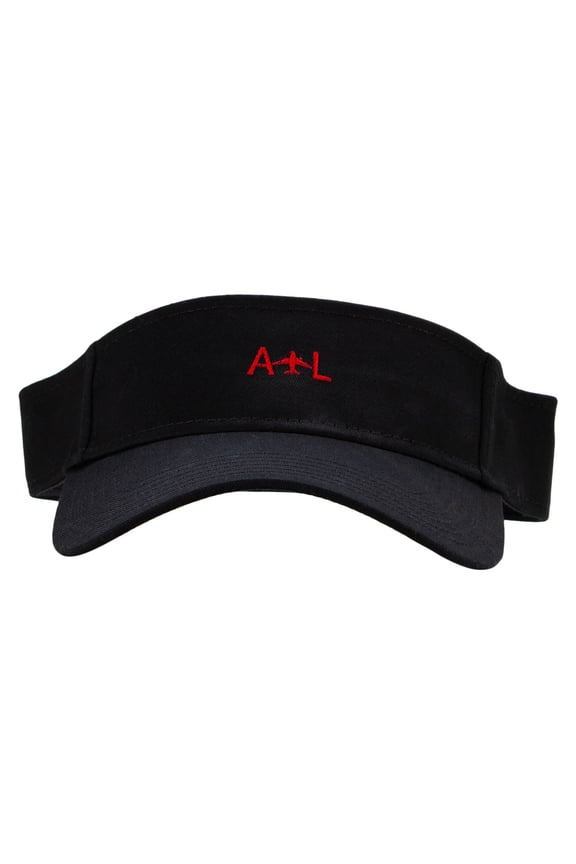 ATL Embroidered Cotton Twill Sun Visor - Black OSFM