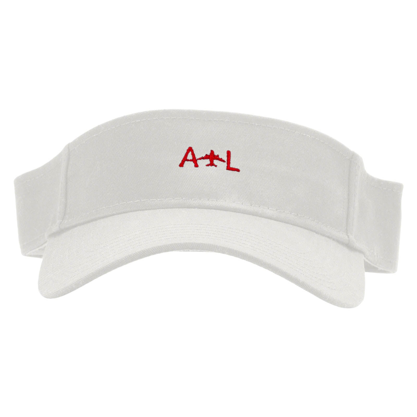 ATL Embroidered Cotton Twill Sun Visor White OSFM