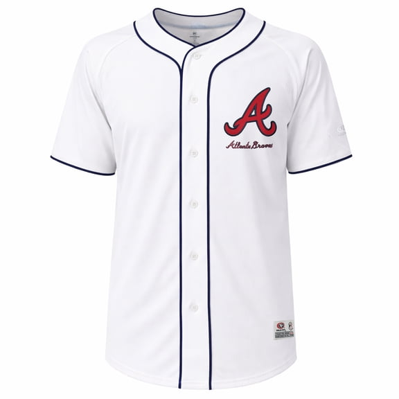 MLB Atlanta Braves Men's White Full Button Jersey
