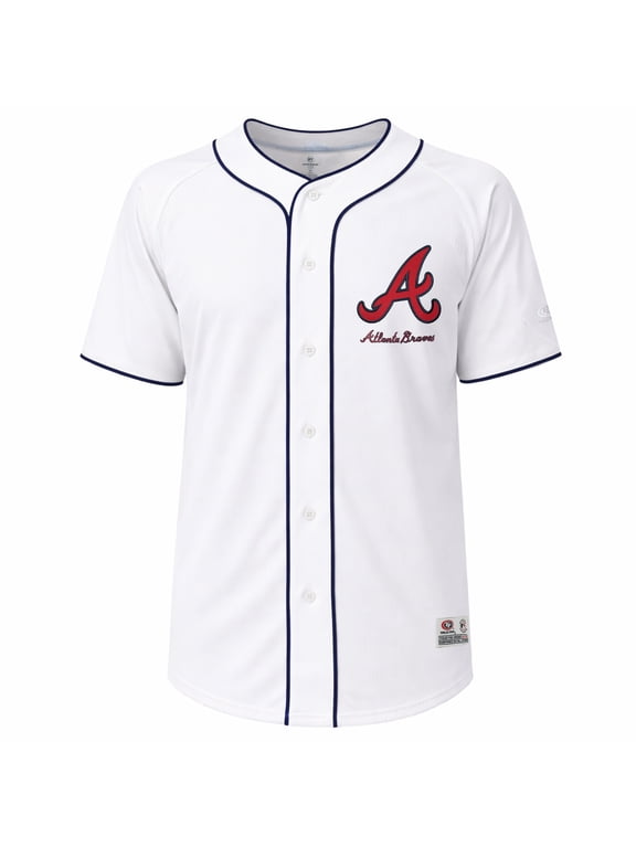 MLB Atlanta Braves Men's White Full Button Jersey